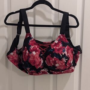 EUC Livi Medium impact floral sports bra 38DDD